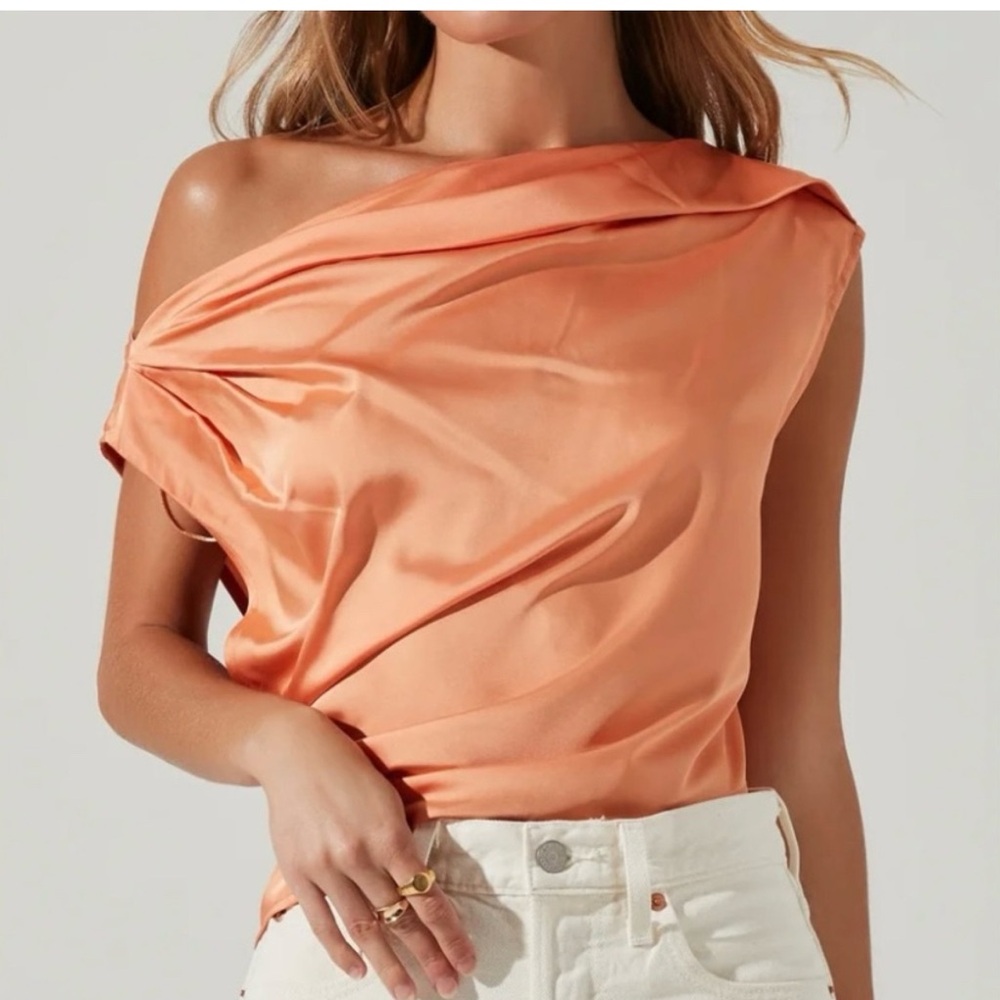 Ceres Satin Off The Shoulder Top